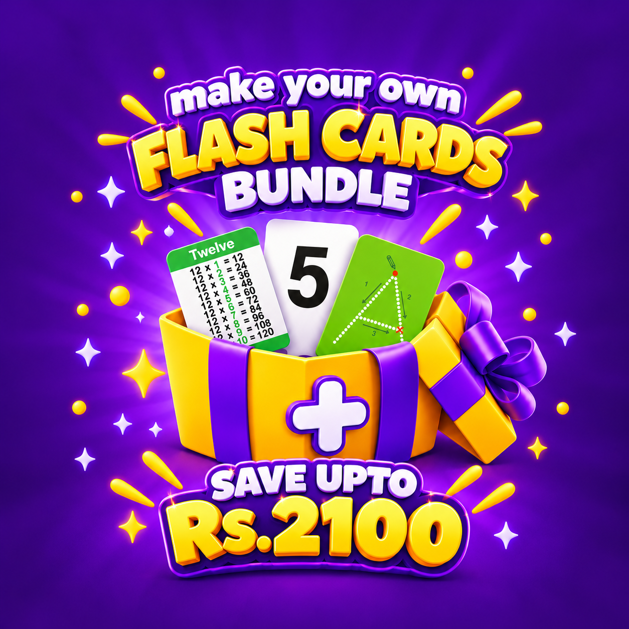 Make Your Own Flash Cards Bundle — pick 2, 3 or 4 sets and save up to Rs 2,100 — KiddieWink Pakistan