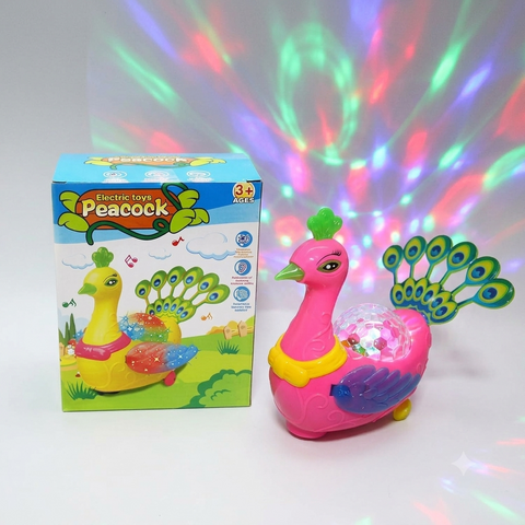 Colorful Dancing Musical & Light-Up Peacock Toy
