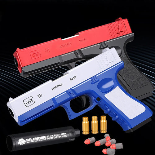 Upgrade Black Glock Toys Gun Shell Ejection Airsoft Pistol Soft