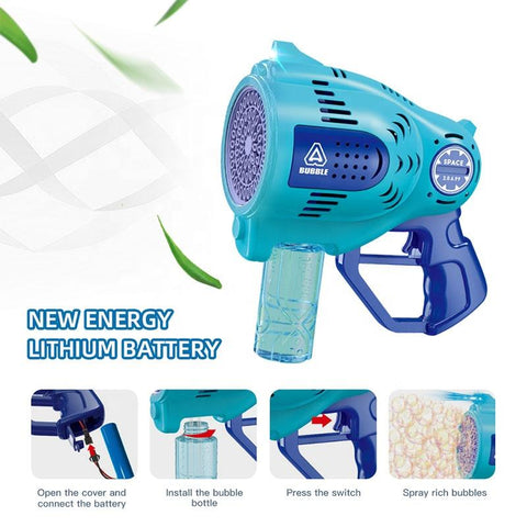 57-Hole Space Bubble Electric Bubble Machine Toy
