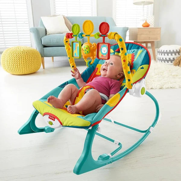 COMFORTABLE & PORTABLE INFANT-TO-TODDLER ROCKER