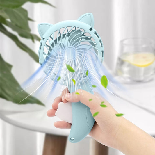 Mini manual hand fan for kids, no battery needed