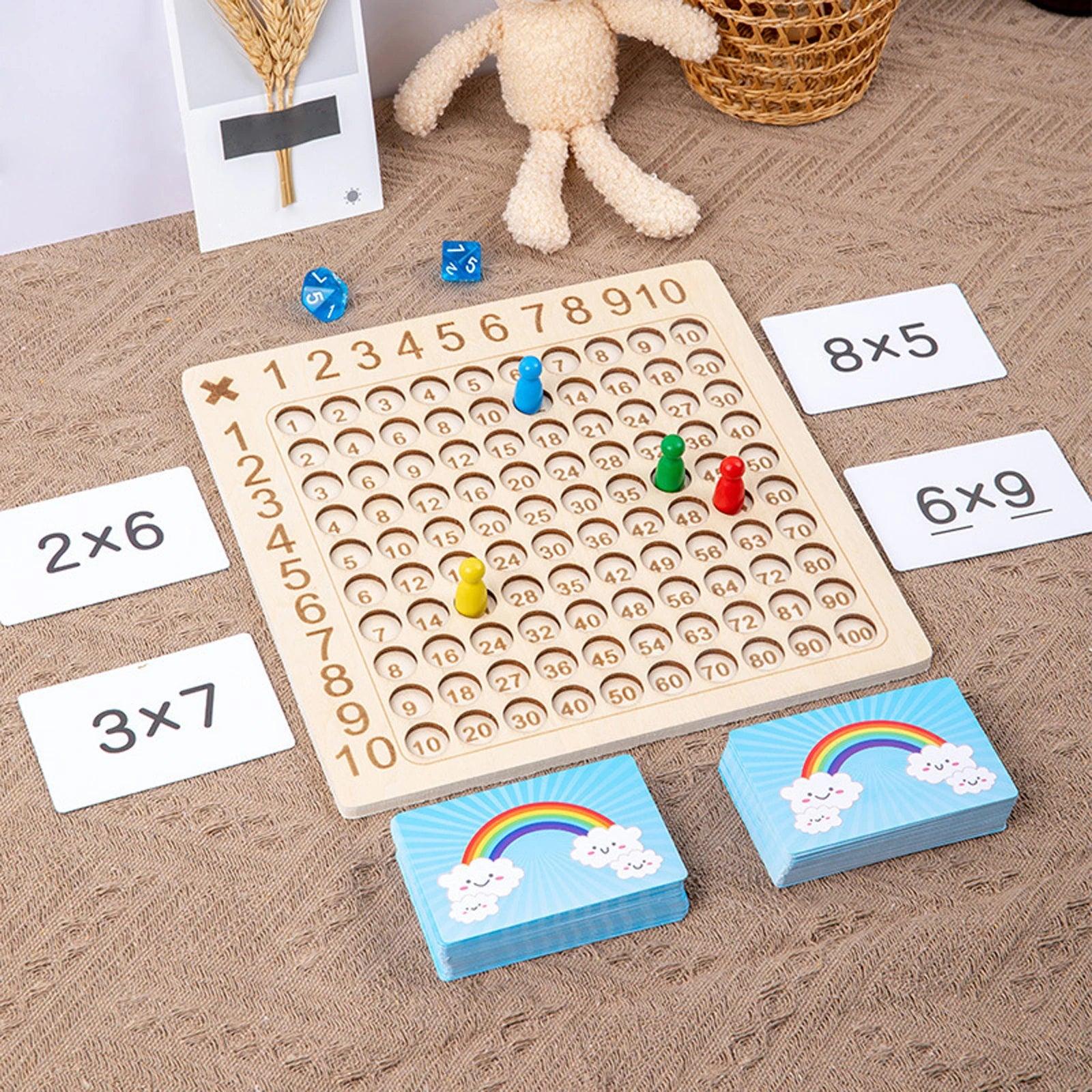Multiplication Wooden Educational Board - KiddieWink - Gifts They'll Love