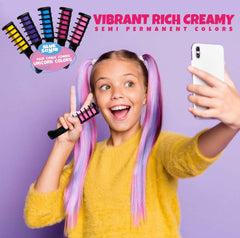 Girls DIY Hair Chalk Comb Pack Of 5 - KiddieWink - Gifts They'll Love