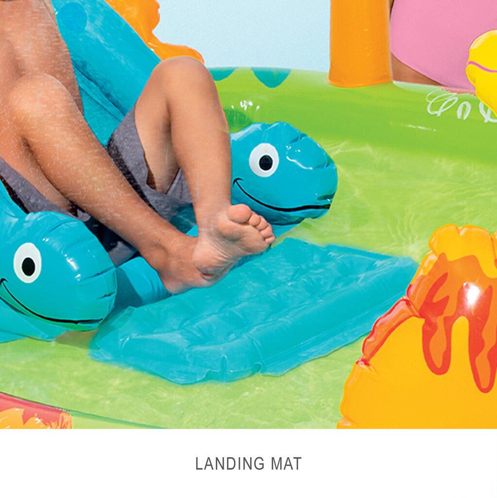 KiddieWink™ Inflatable Little Dino Swimming Pool with Slide & Shower - KiddieWink - Gifts They'll Love