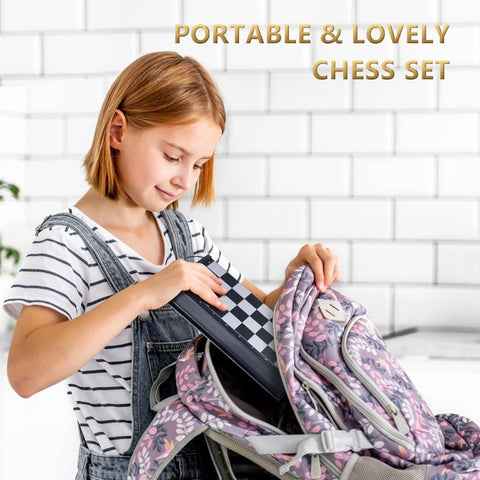 Magnetic Chess Set – 12.5'' Foldable Board for All Ages - KiddieWink - Gifts They'll Love