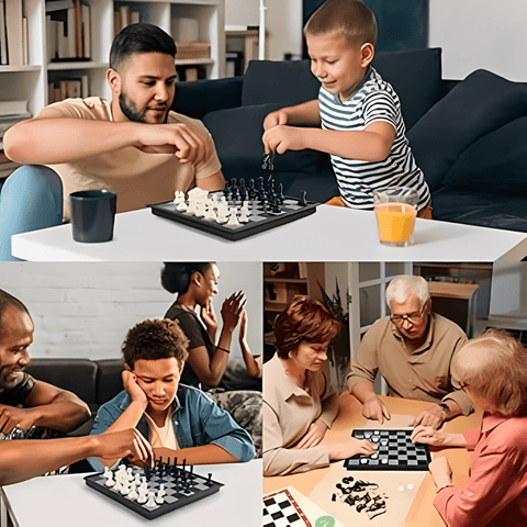 Magnetic Chess Set – 12.5'' Foldable Board for All Ages - KiddieWink - Gifts They'll Love