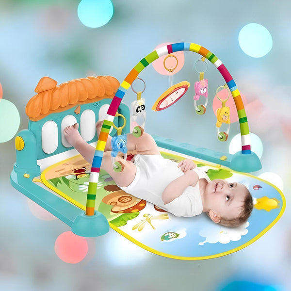 3-in-1 Baby Play Piano Gym Mat Fitness Rack Rattle Toy