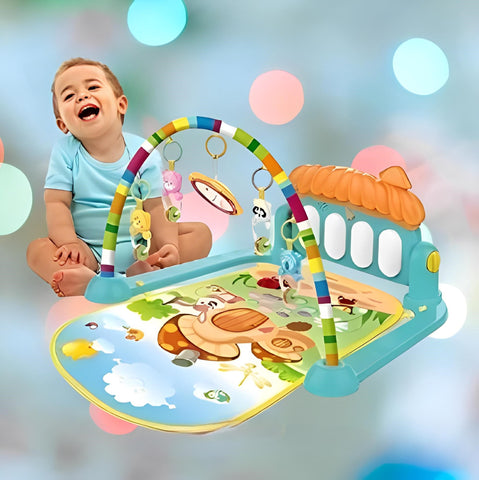 3 - in - 1 Baby Play Piano Gym Mat Fitness Rack Rattle Toy - KiddieWink - Gifts They'll Love