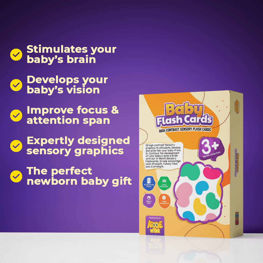 High Contrast Sensory Flash Cards For Babies - KiddieWink - Gifts They'll Love