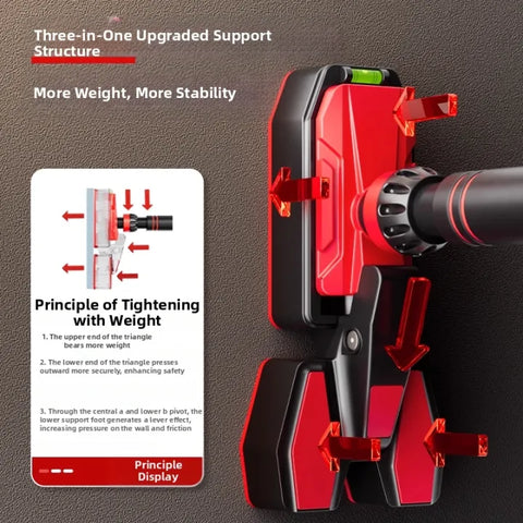 Adjustable Indoor Pull-Up Bar With Gymnastics Rings Set