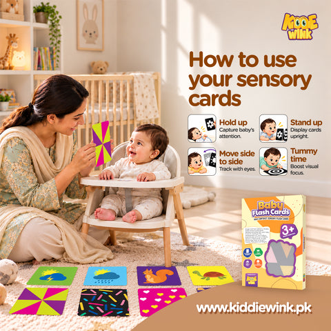 High Contrast Sensory Flash Cards - Visual Stimulation From Day 1