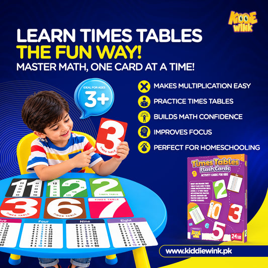 Times Tables  – Multiplication Learning Flash Cards