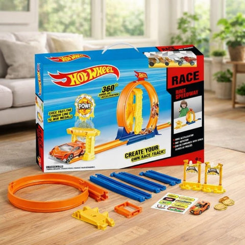 Hot wheels big 360 ° racing track for kids