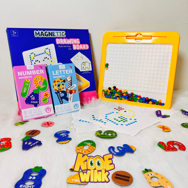 Magnetic Drawing Board & Magnetic Puzzles (Letters - Numbers)
