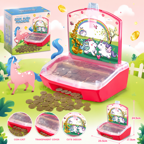 Magical Unicorn Push Coin Machine for Kids