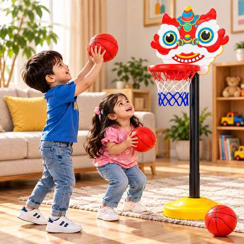 Adjustable Basketball Hoop Set For Kids