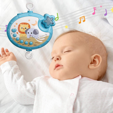 3-in-1 Baby Crib Mobile with Projector & Remote Control