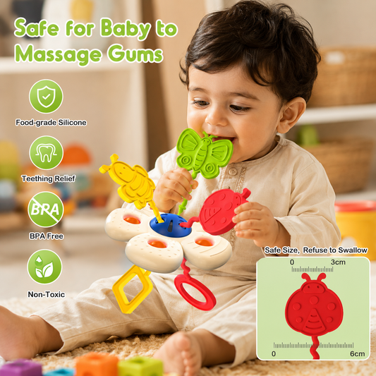Floral Sensory Pull String Toy