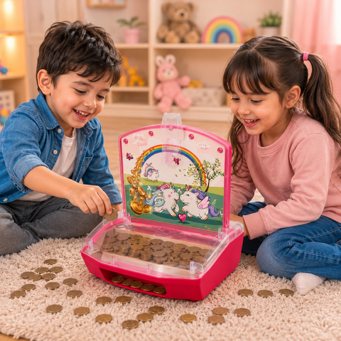 Magical Unicorn Push Coin Machine for Kids