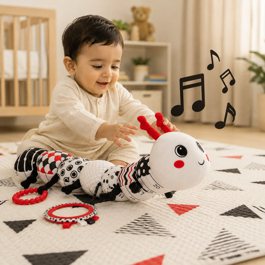 High Contrast Sensory Tummy Time Caterpillar
