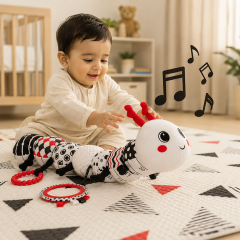 High Contrast Sensory Tummy Time Caterpillar