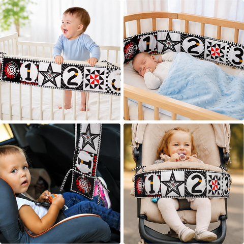 Soft Black & White Baby Sensory Cloth Book