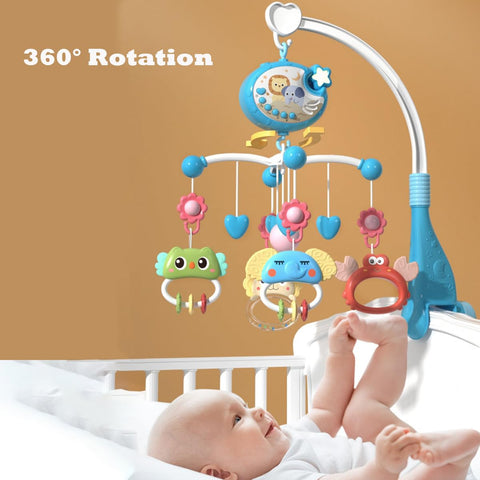 3-in-1 Baby Crib Mobile with Projector & Remote Control