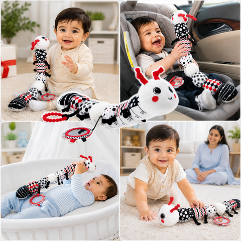 High Contrast Sensory Tummy Time Caterpillar