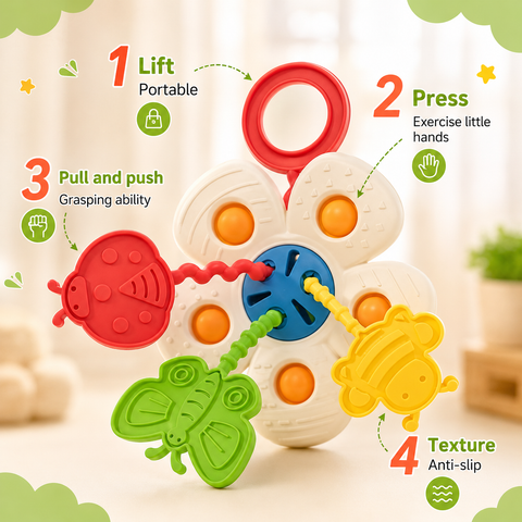 Floral Sensory Pull String Toy
