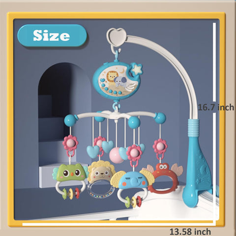 3-in-1 Baby Crib Mobile with Projector & Remote Control