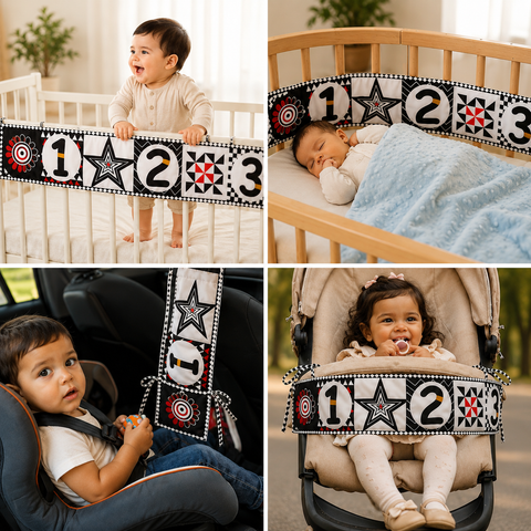 Soft Black & White Baby Sensory Cloth Book