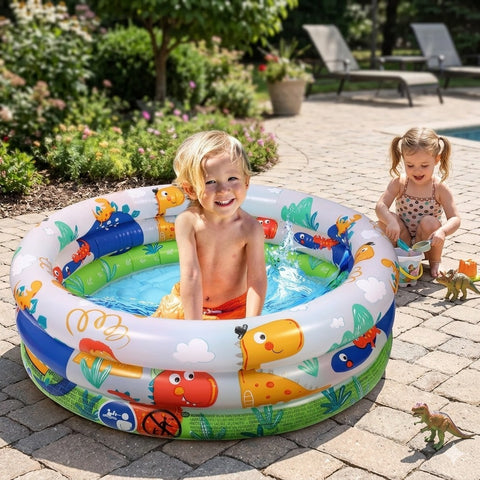 Colorful Dino Buddies Cool Water Baby Pool