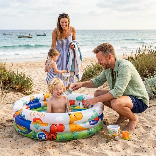 Colorful Dino Buddies Cool Water Baby Pool