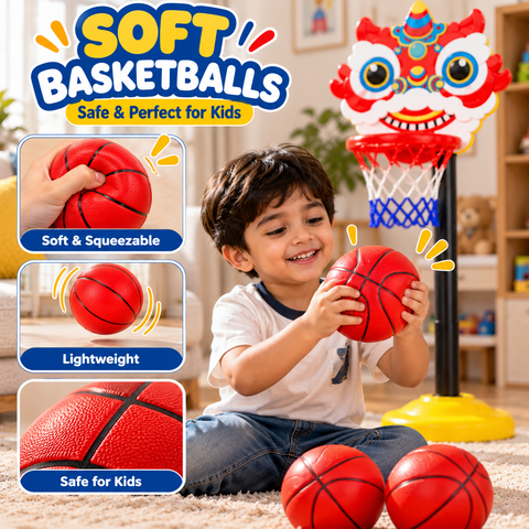 Adjustable Basketball Hoop Set For Kids