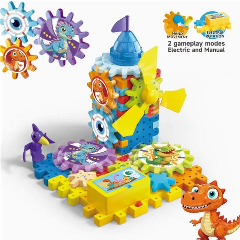 Rotating Dino Engineering Construction Gear Set