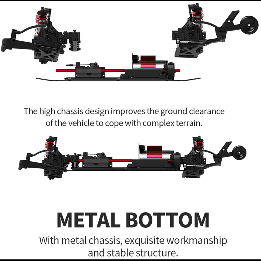 4WD RC truck drive system