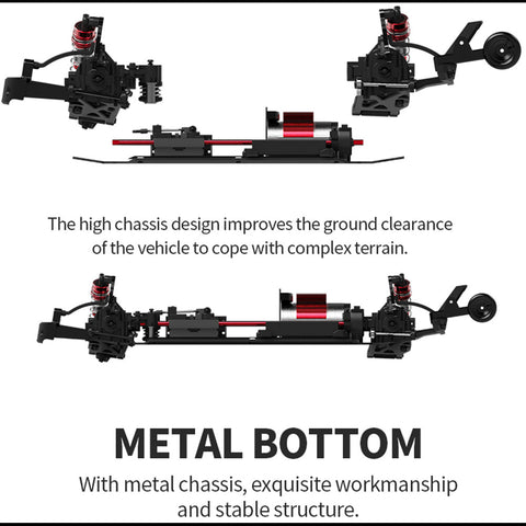4WD RC truck drive system