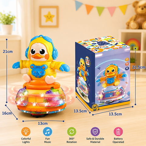 Interactive Duck Rotating Ferris Light & Music Toy