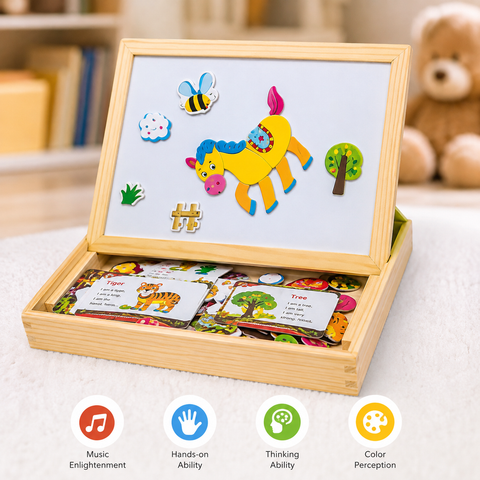 Happy Farm Magnetic Puzzle  Board toy for kids