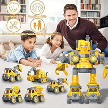 5-in-1 New Transform Vehicles Robot Toy Set