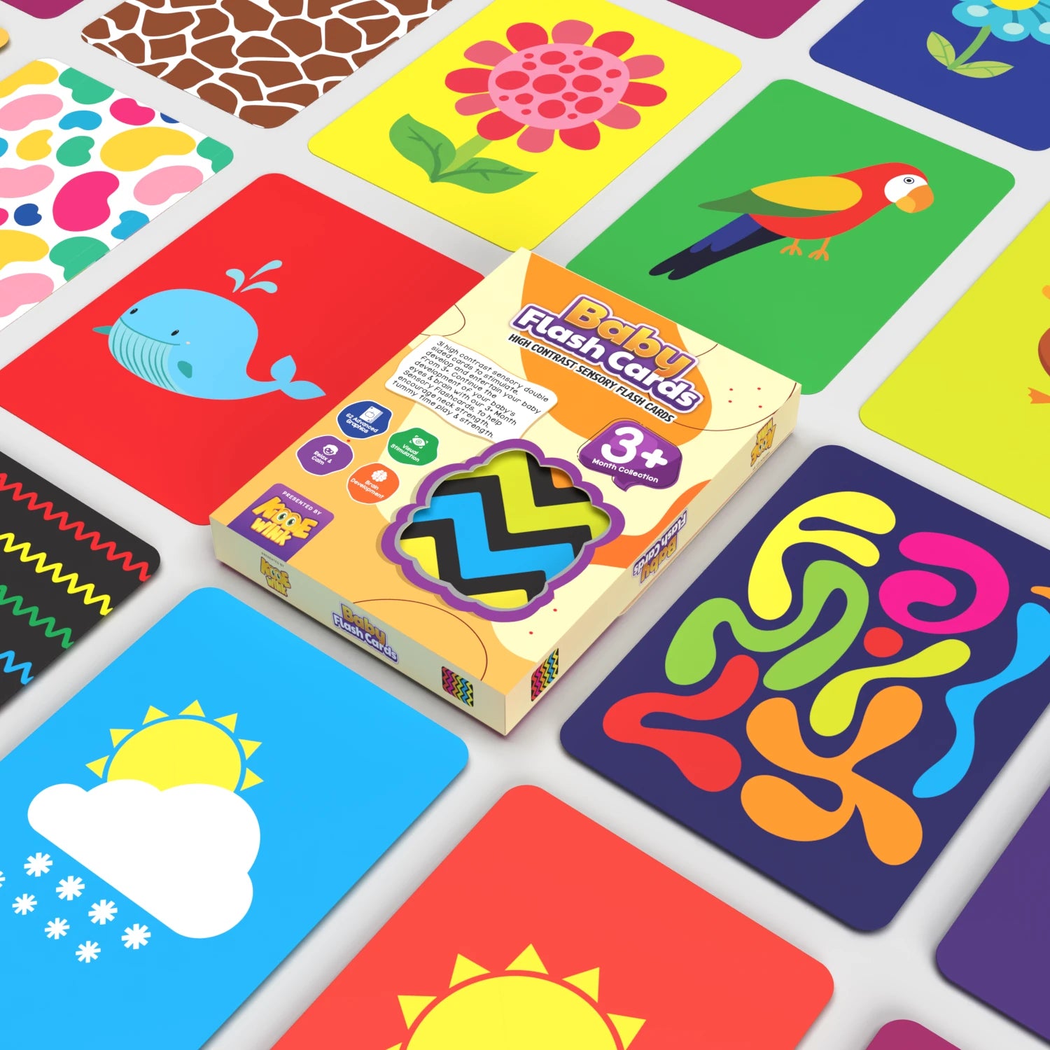 High Contrast Sensory Flash Cards - Visual Stimulation From Day 1