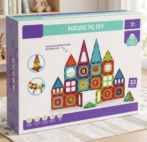 Kids Magnetic 3D Creative Building Blocks Set