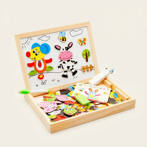 Happy Farm Magnetic Puzzle  Board toy for kids