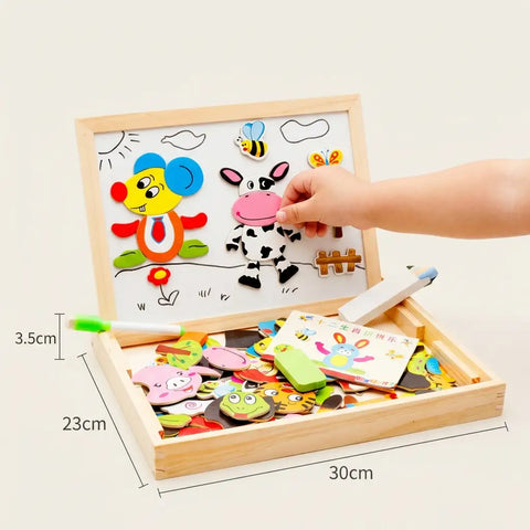 Happy Farm Magnetic Puzzle  Board toy for kids
