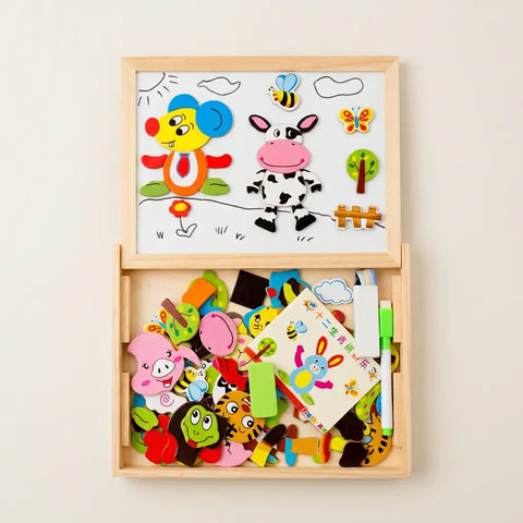 Happy Farm Magnetic Puzzle  Board toy for kids