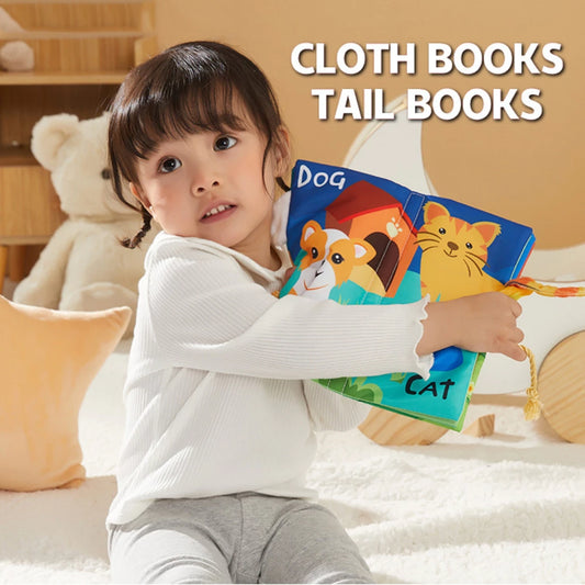 3D Animal Tail Cloth Book For Kids