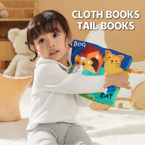 3D Animal Tail Cloth Book For Kids