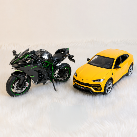 Diecast Model Lambo Urus & And Diecast Kawasaki Ninja H2R