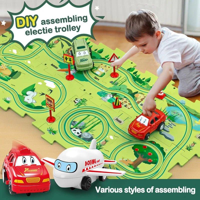 Puzzle Racer Track Car & Mini RC Wrist Watch Car Pack For Kids - KiddieWink - Gifts They'll Love